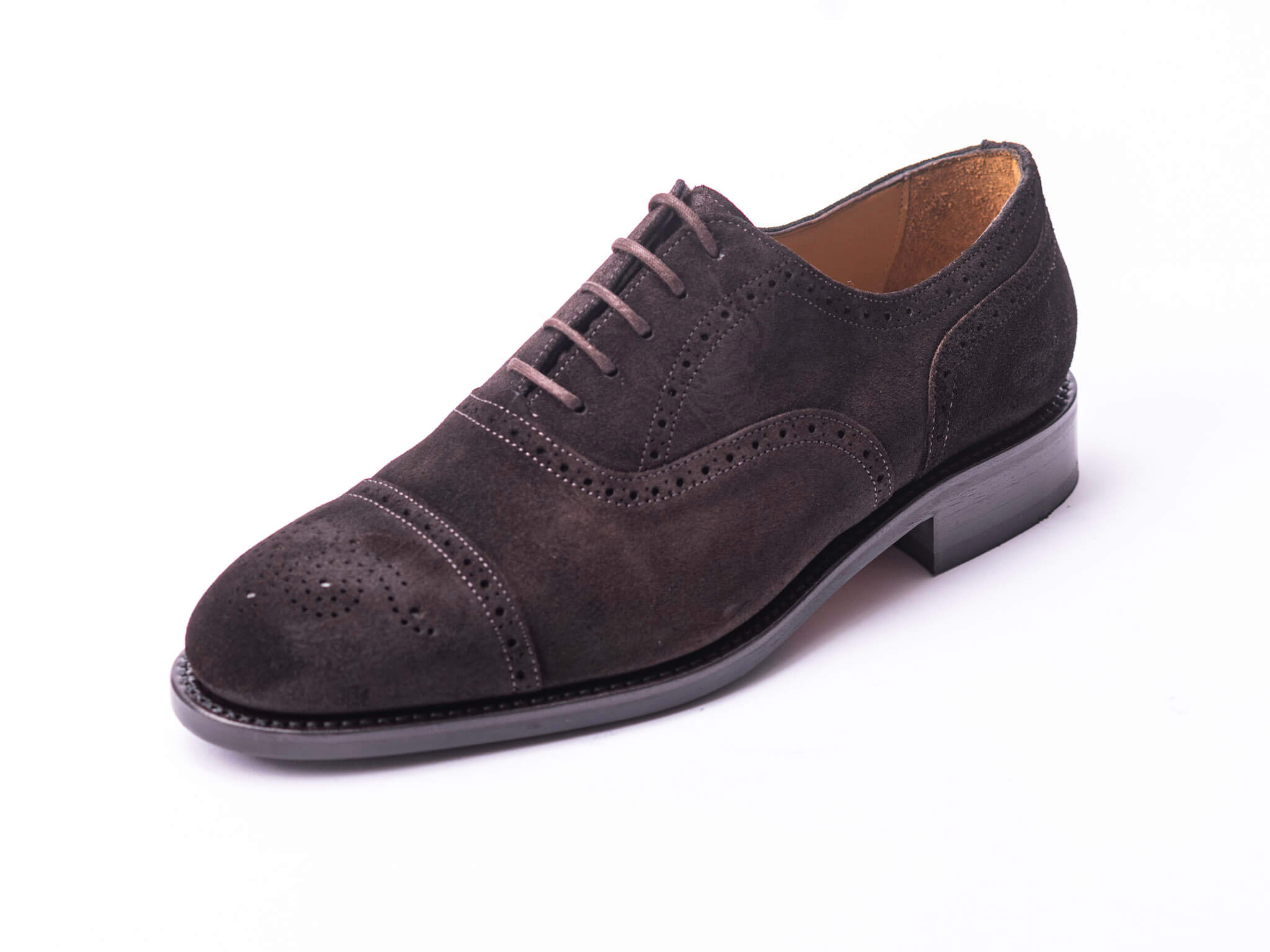Semi Brogue brown suede