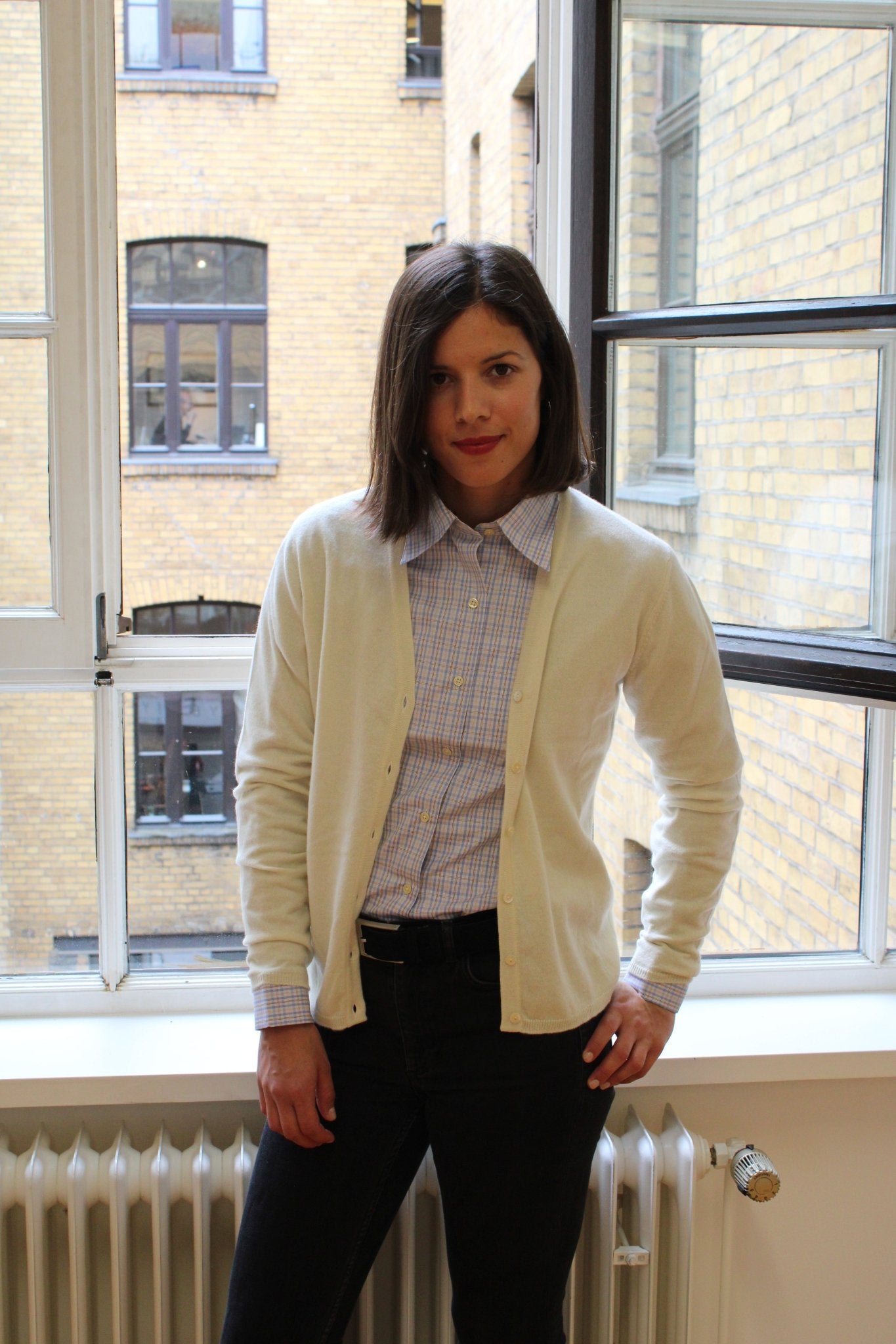 Cashmere Strickjacke mit V-Ausschnitt