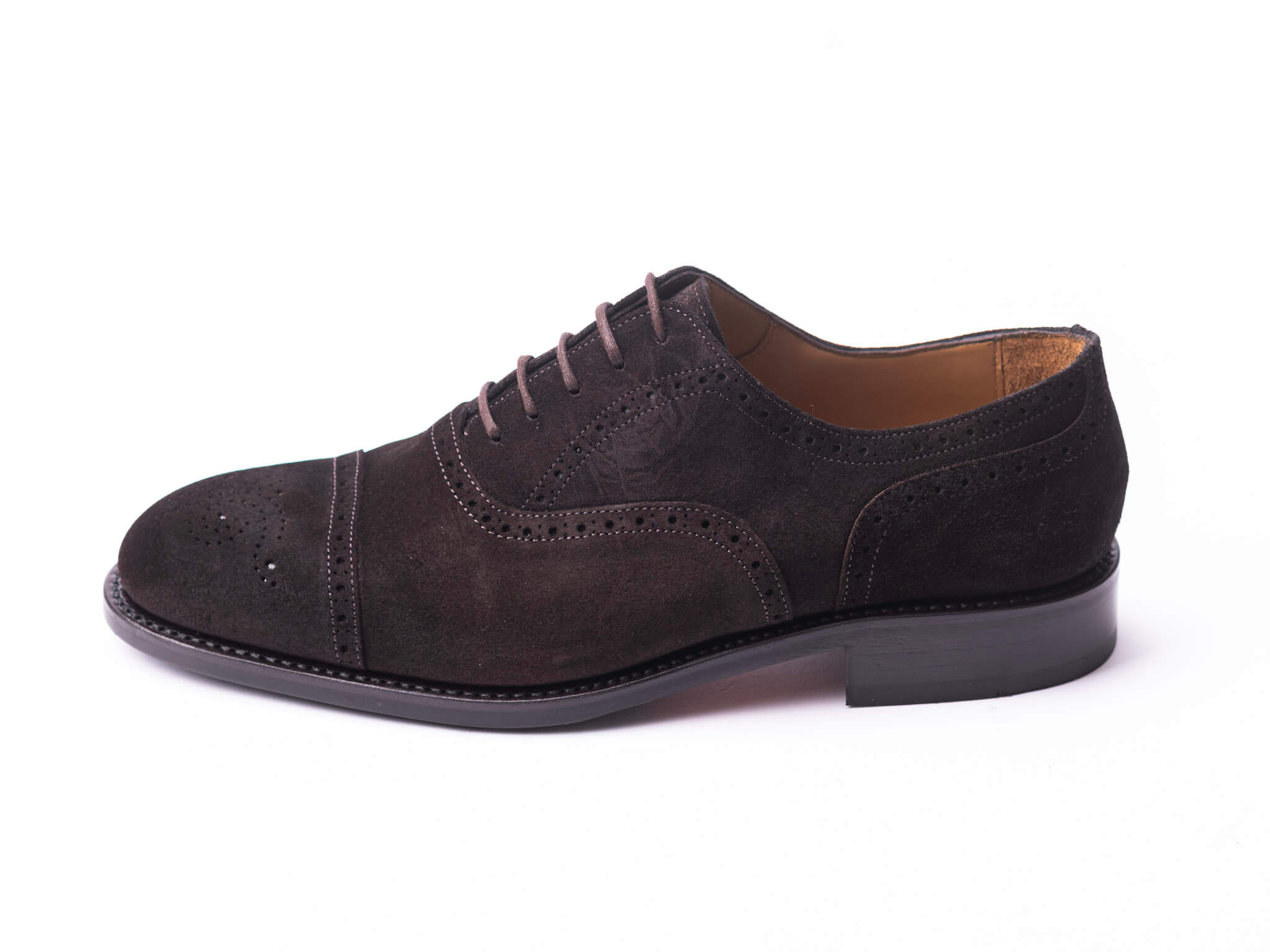 Semi Brogue brown suede