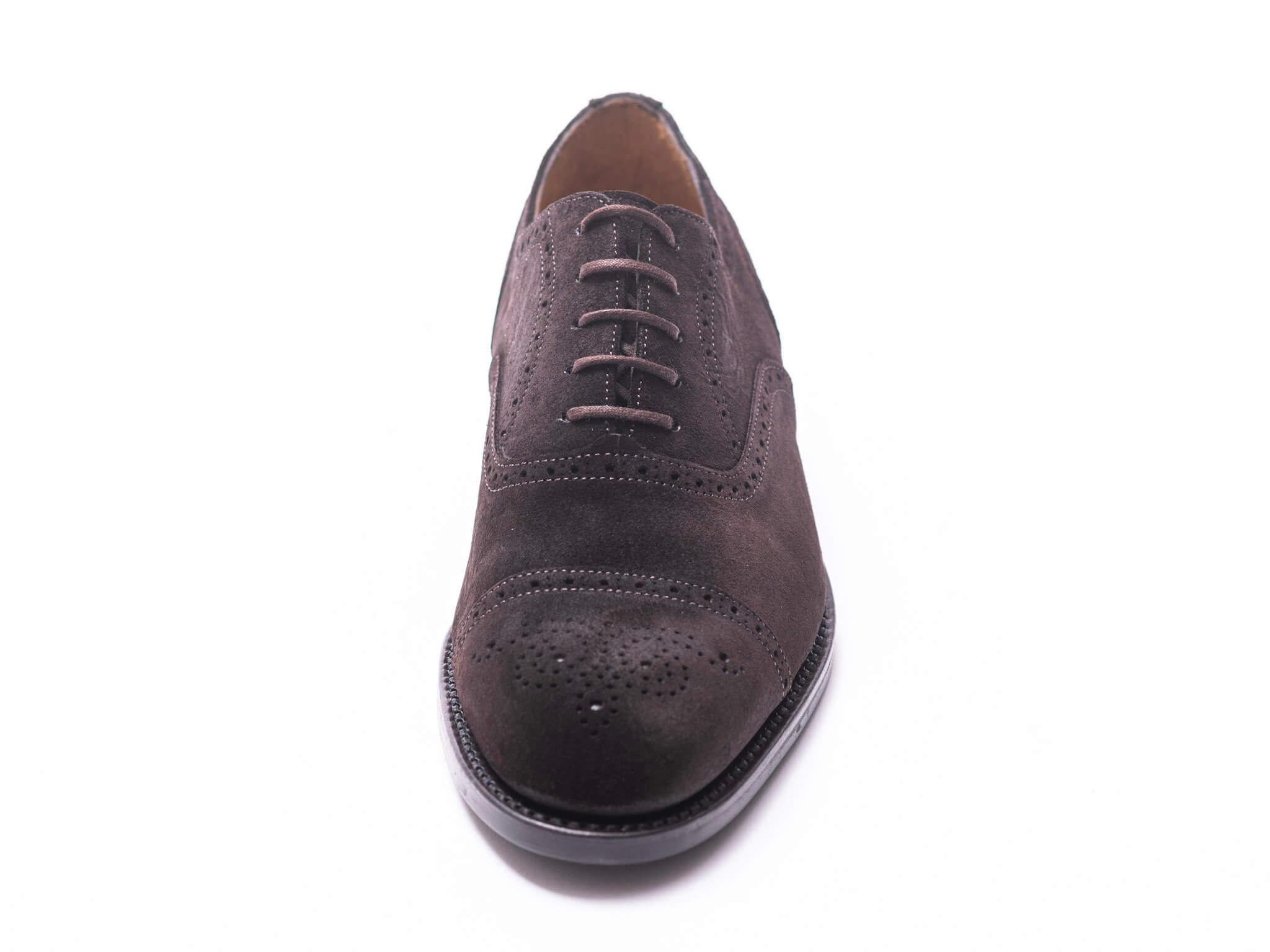 Semi Brogue brown suede