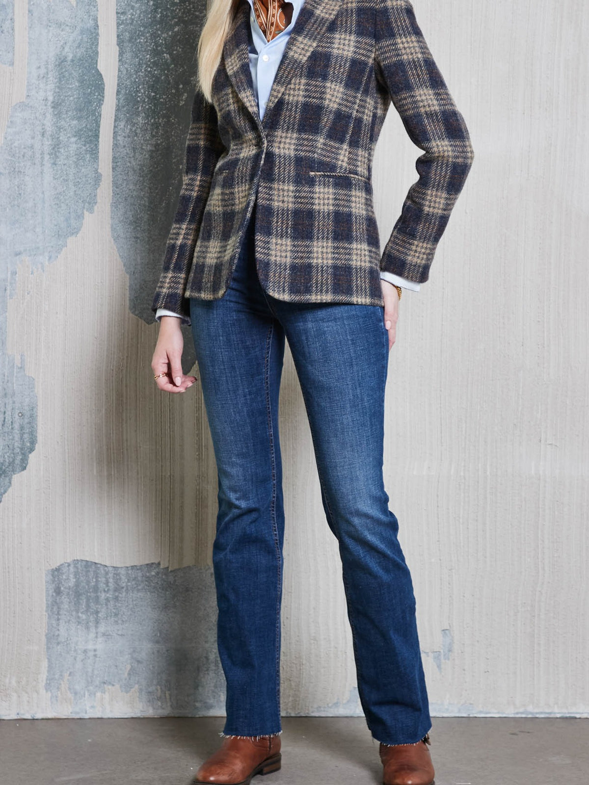 Tweedblazer blau aus Lovat Tweed — John Crocket