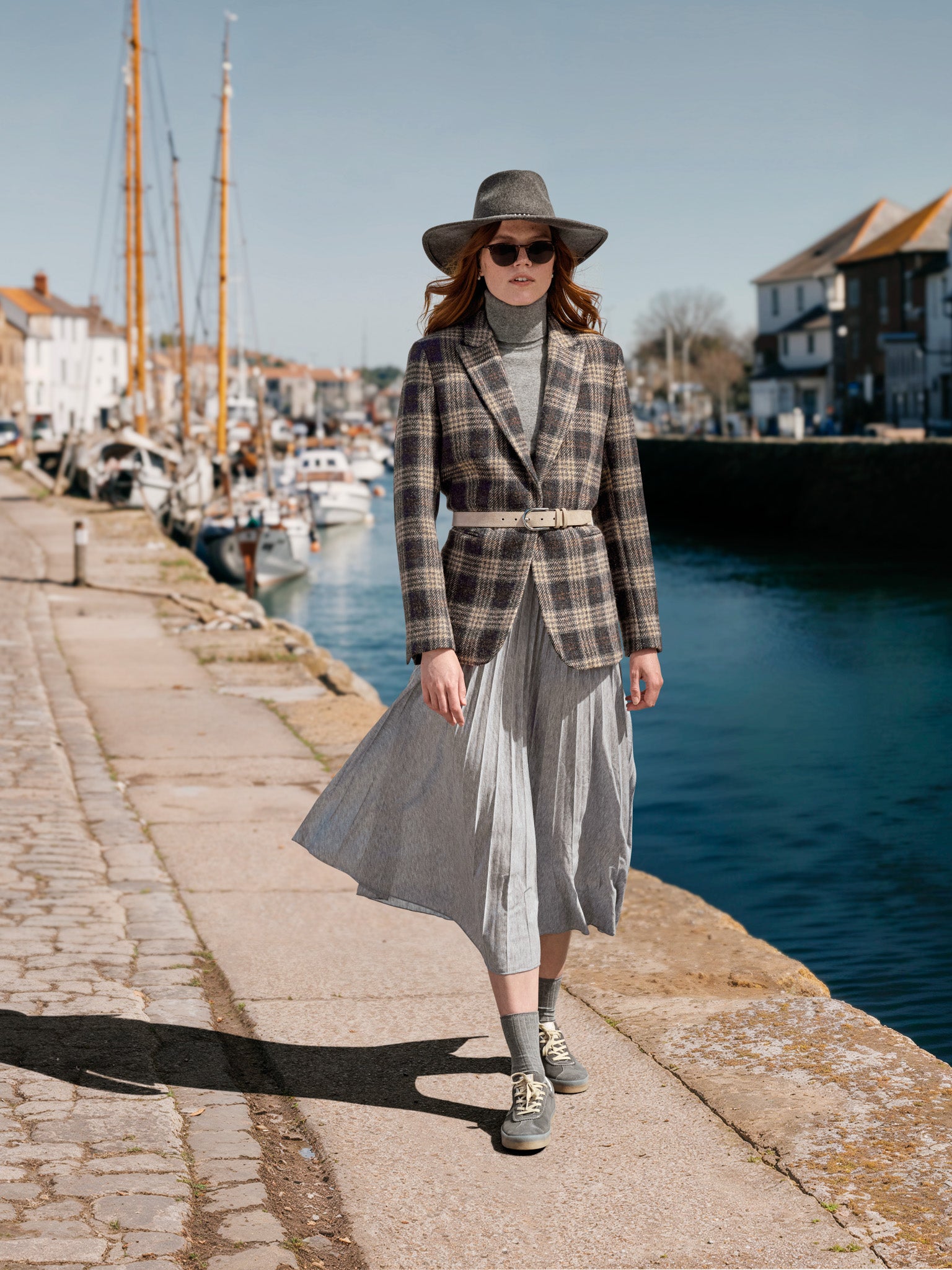 Tweed blazer in lovat tweed