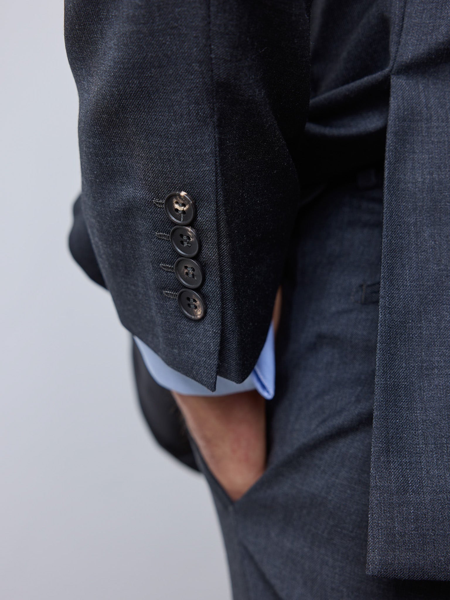 Classic suit with 3-button jacket in dark grey