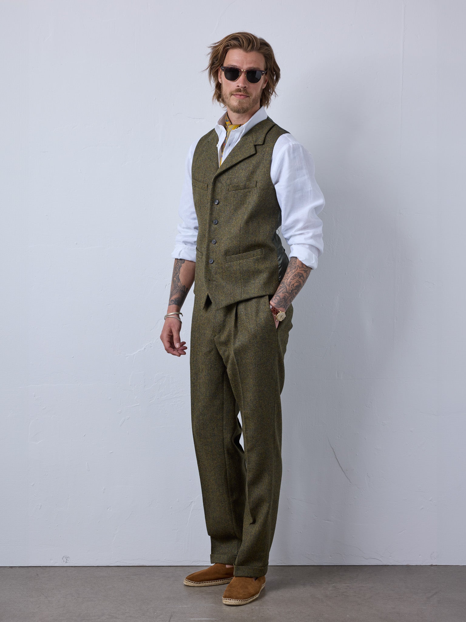 Tweed suit in 3-button Classic from Moon Tweed