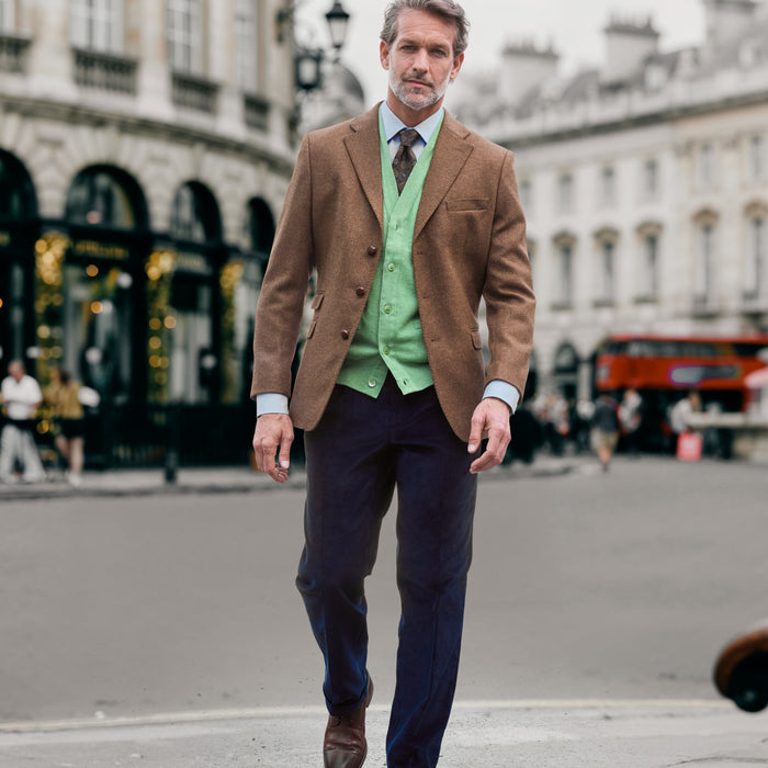 Tweed jacket in 3-button Classic made from Moon Tweed