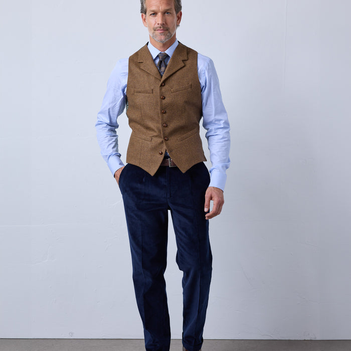Tweed waistcoat made from Moon Tweed