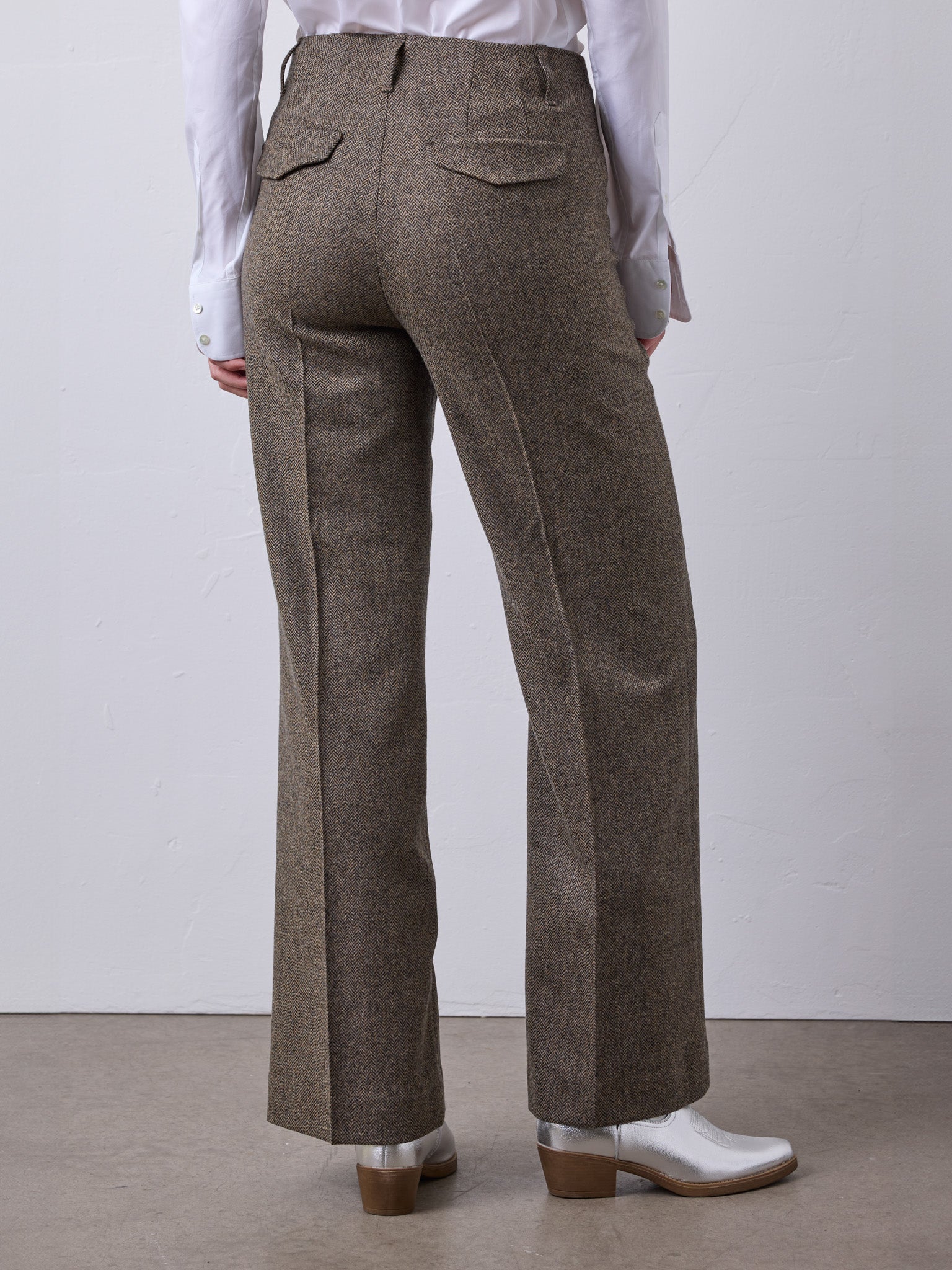 Marlene tweed trousers in brown