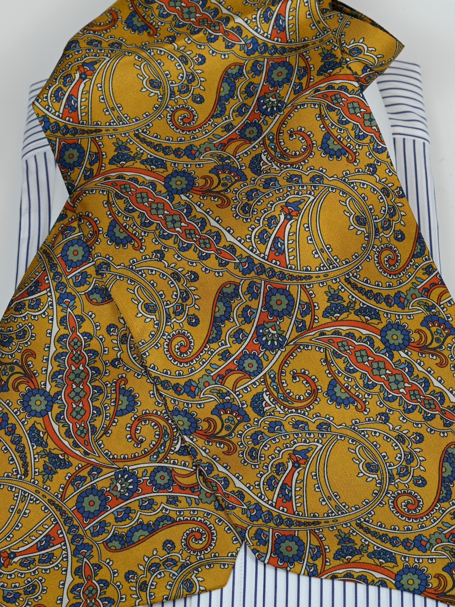 Ascot with paisley in mustard