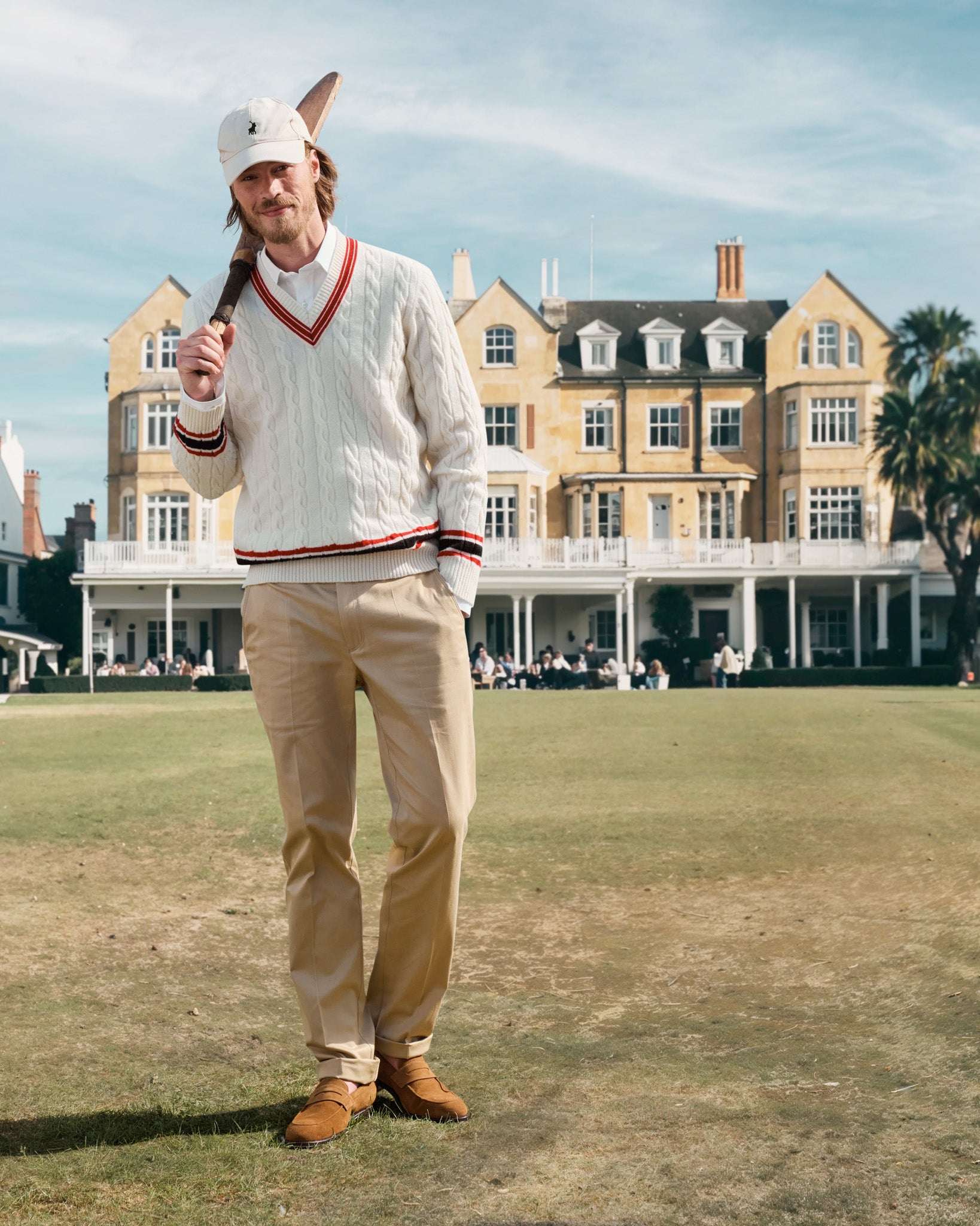 Lambswool sweater Cricket with V-neck