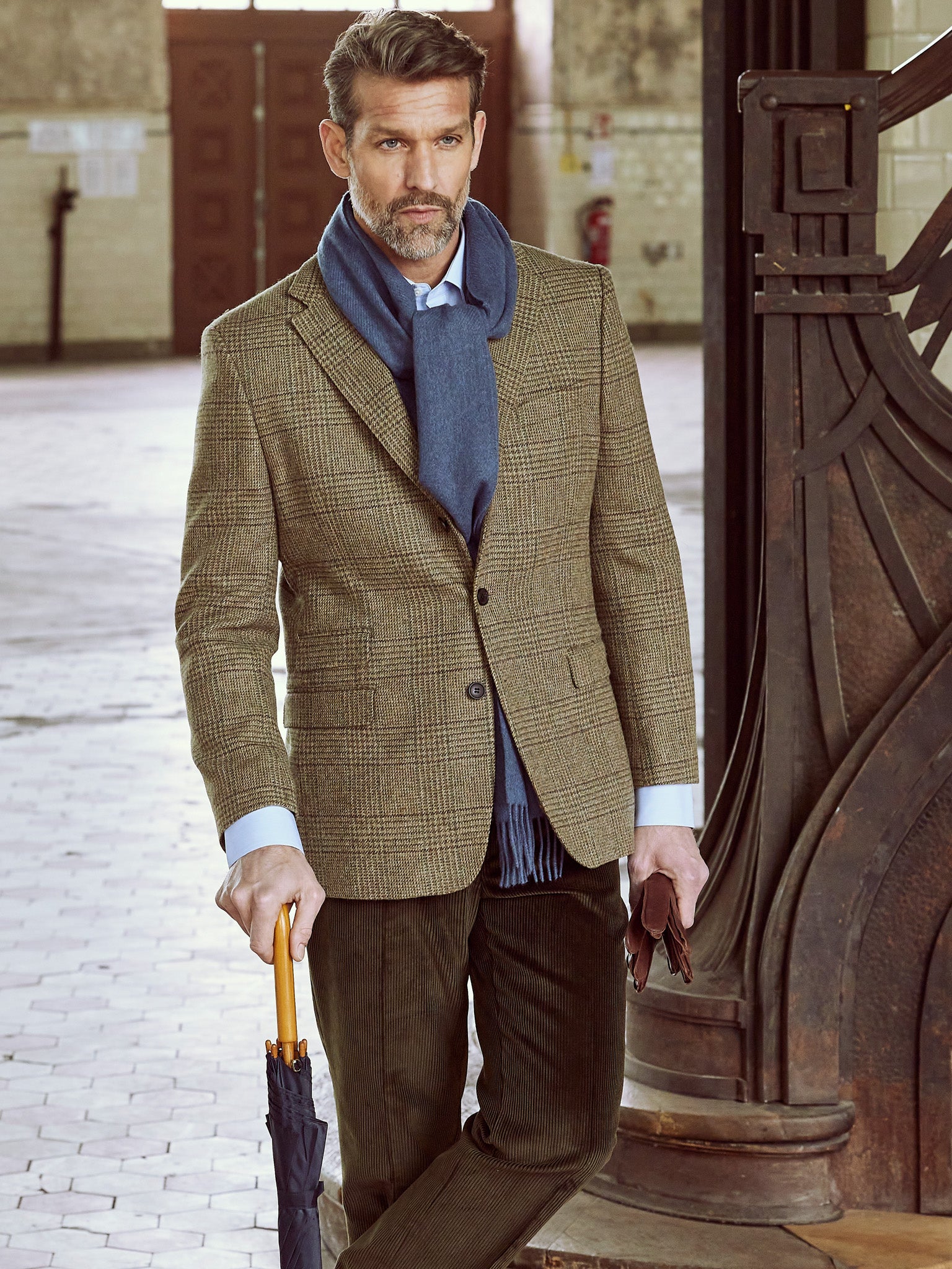 Cashmere scarf: BLUE