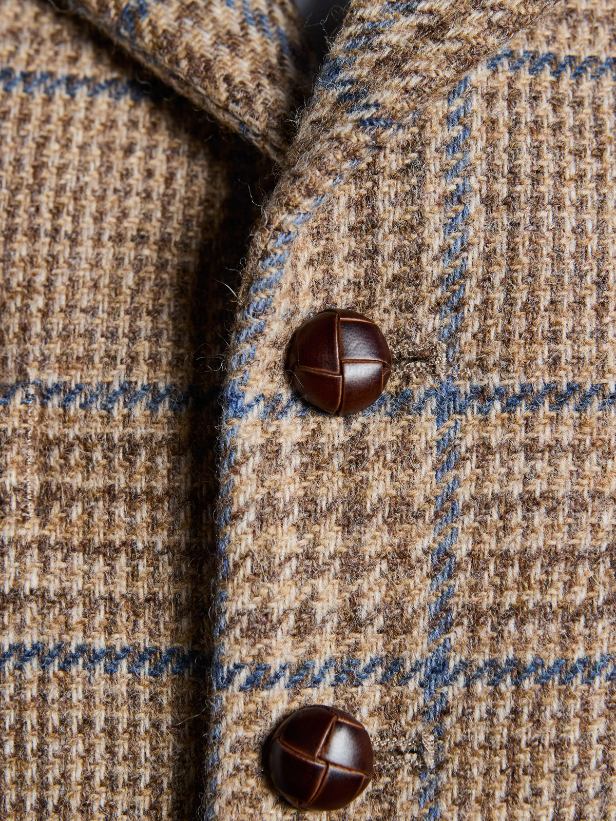 Gilet en tweed à motif Prince de Galles en Magee Tweed – Sand