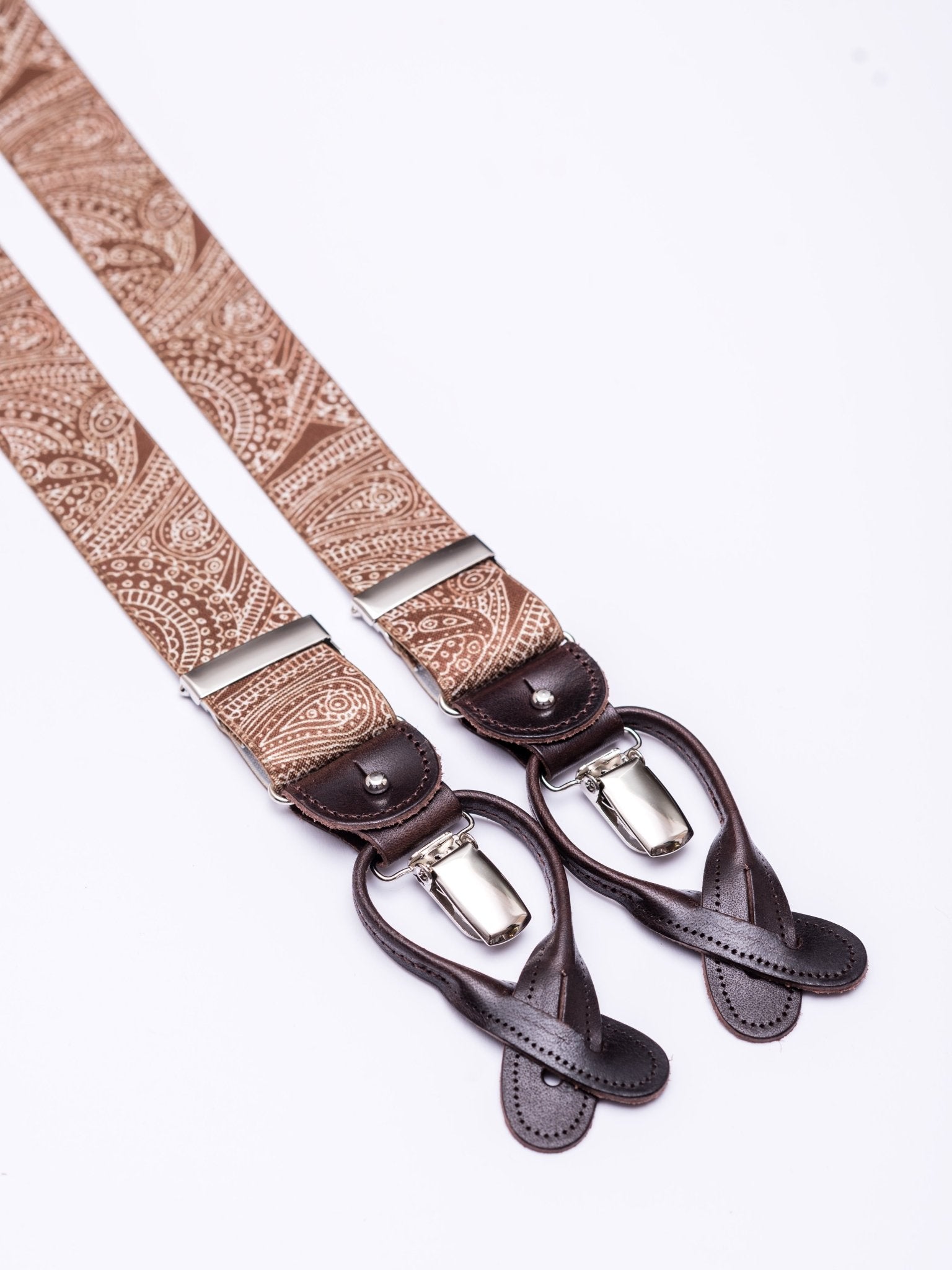Suspenders, paisley gold