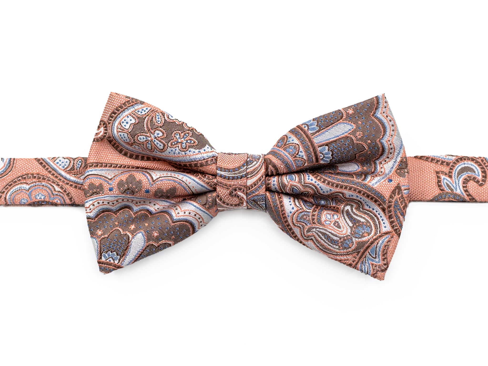 Bow tie with paisley in rose/beige