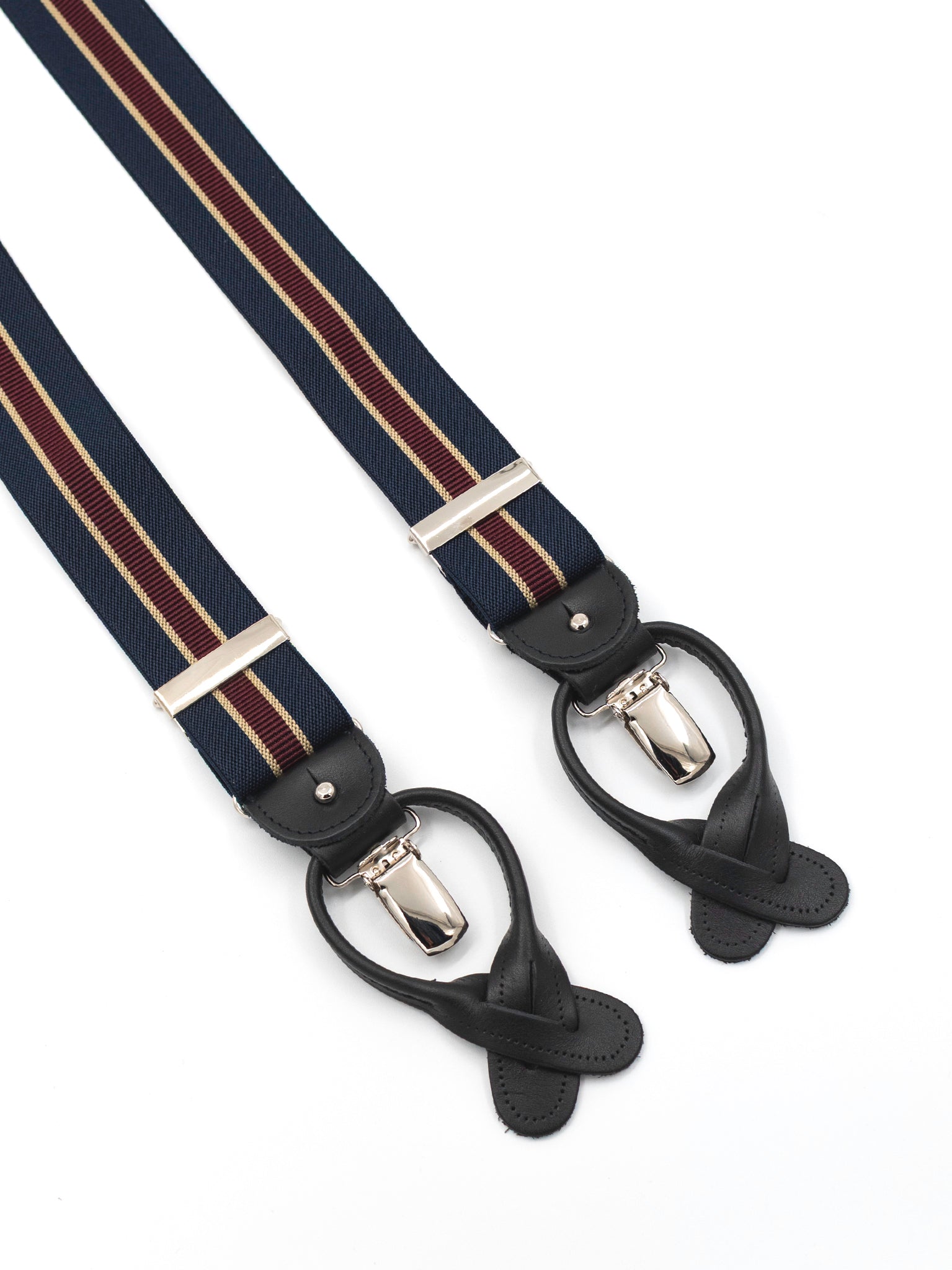 Braces, Bordeaux/Navy Stripes