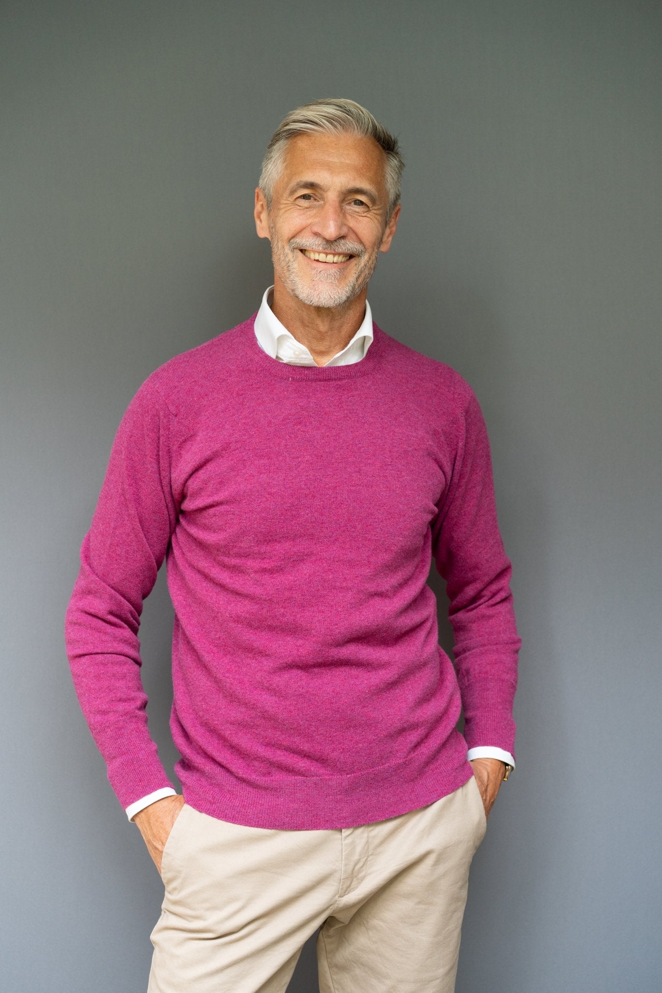 Cashmere Pullover (2-fädig) mit Rundausschnitt
