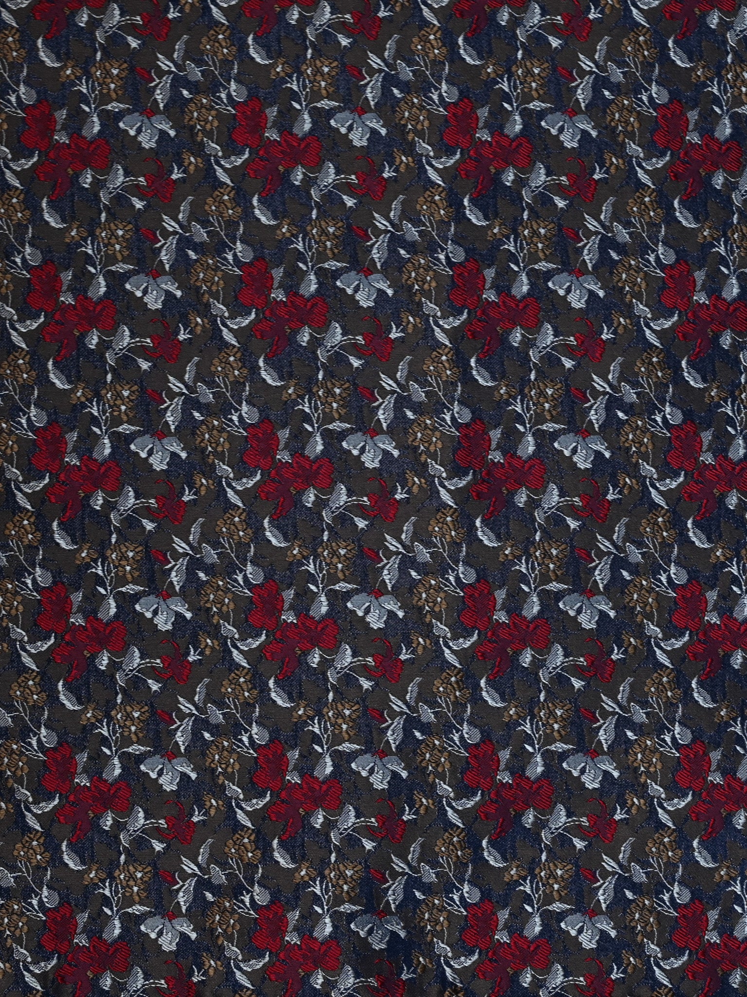 Einstecktuch floral blau/rot