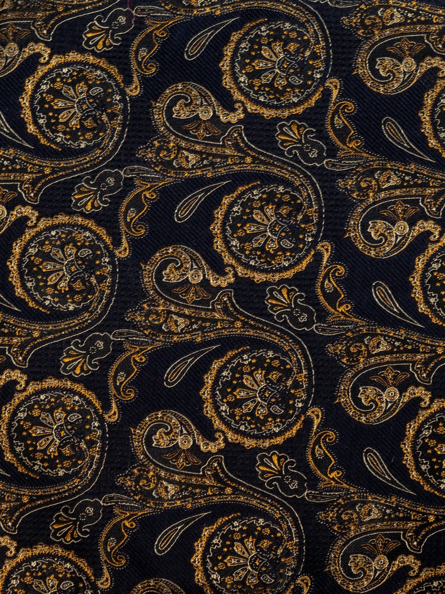 Einstecktuch Paisley navy/gold