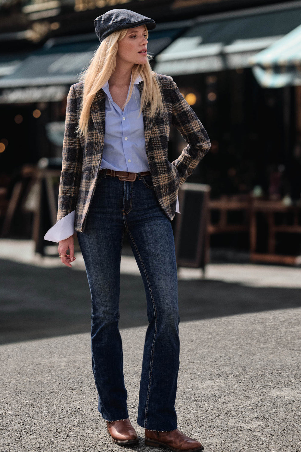 Tweed blazer in lovat tweed