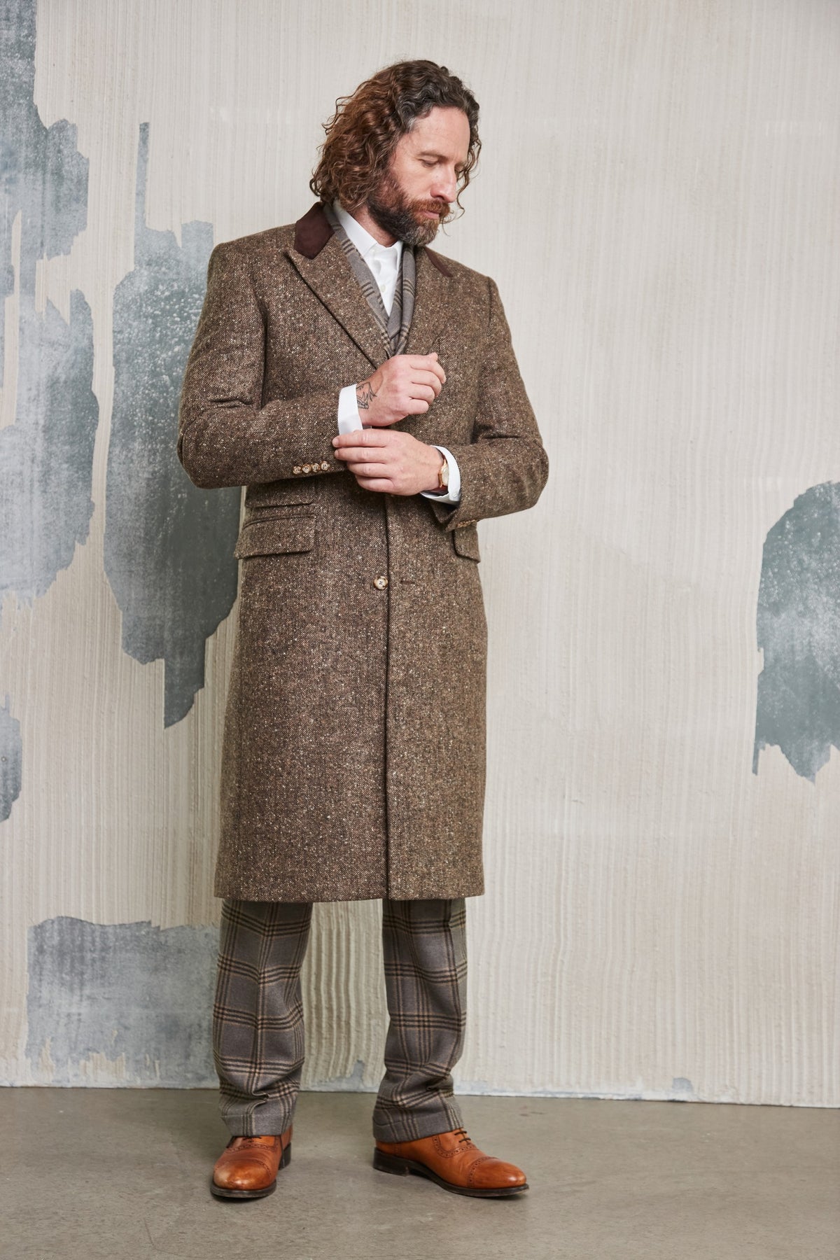 Birmingham jas van Moon Tweed, bruin — John Crocket