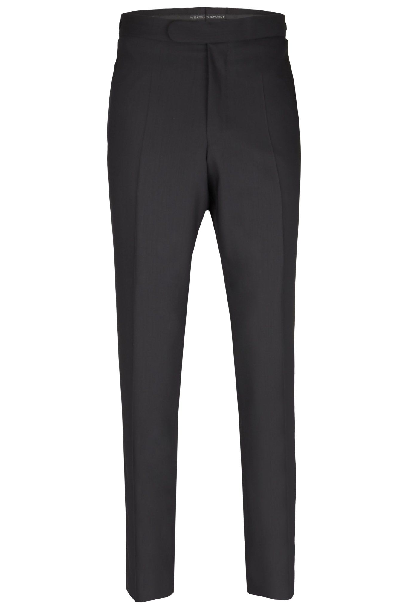 Slimline tailcoat trousers in black by Wilvorst