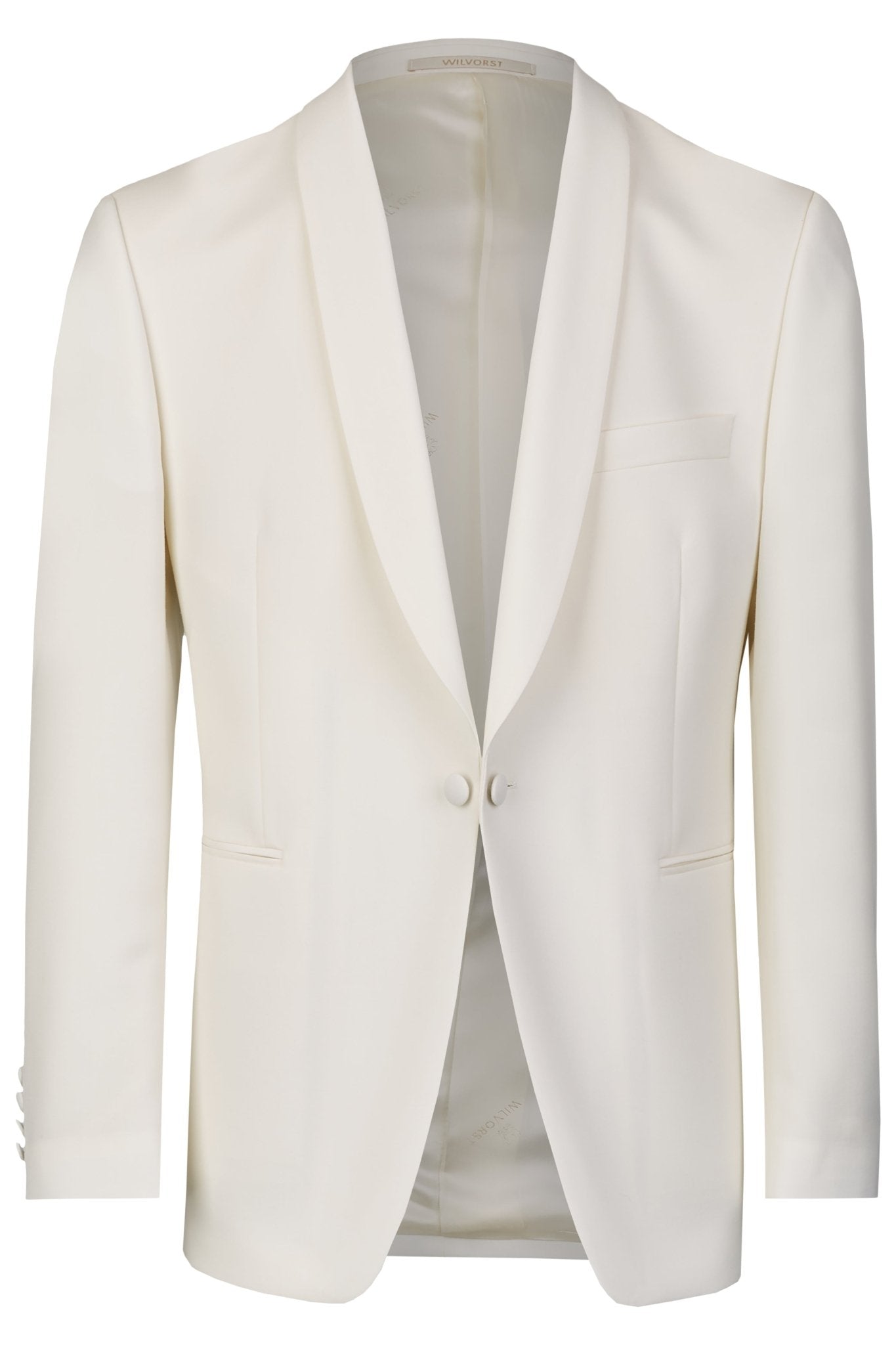 Slimline dinnerjacket in white by wilvorst