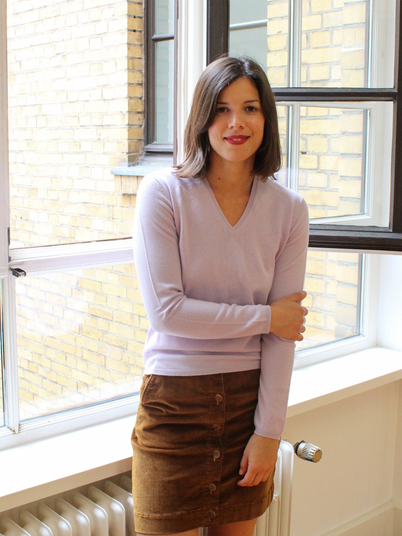 Cashmere sweater with v-neck, our highlights