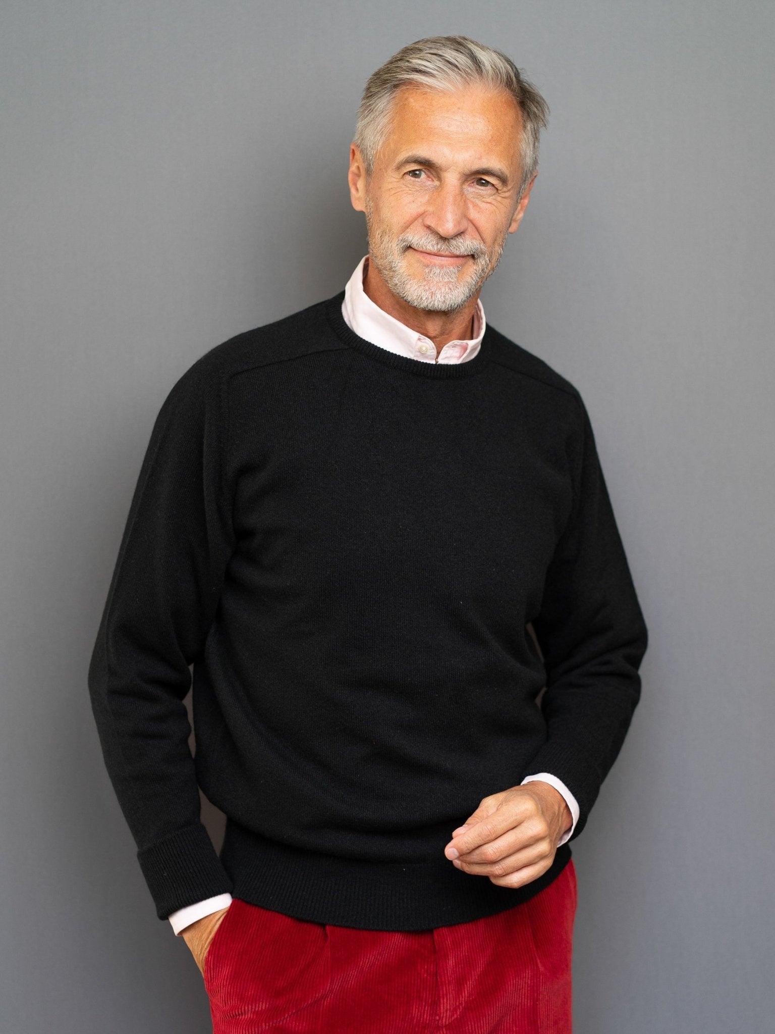Cashmere Pullover (3-fädig) mit Rundausschnitt