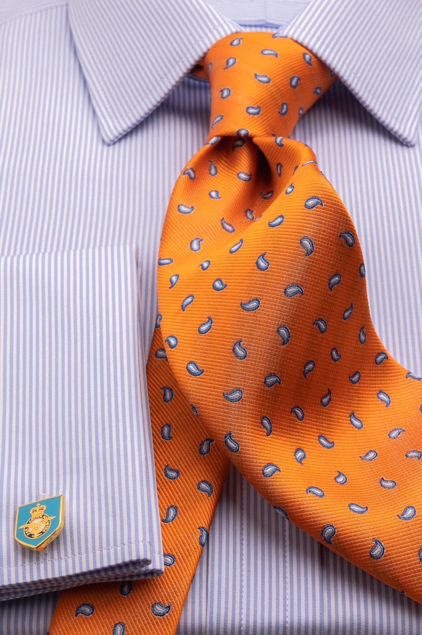 Classic Kent Shirt light blue striped