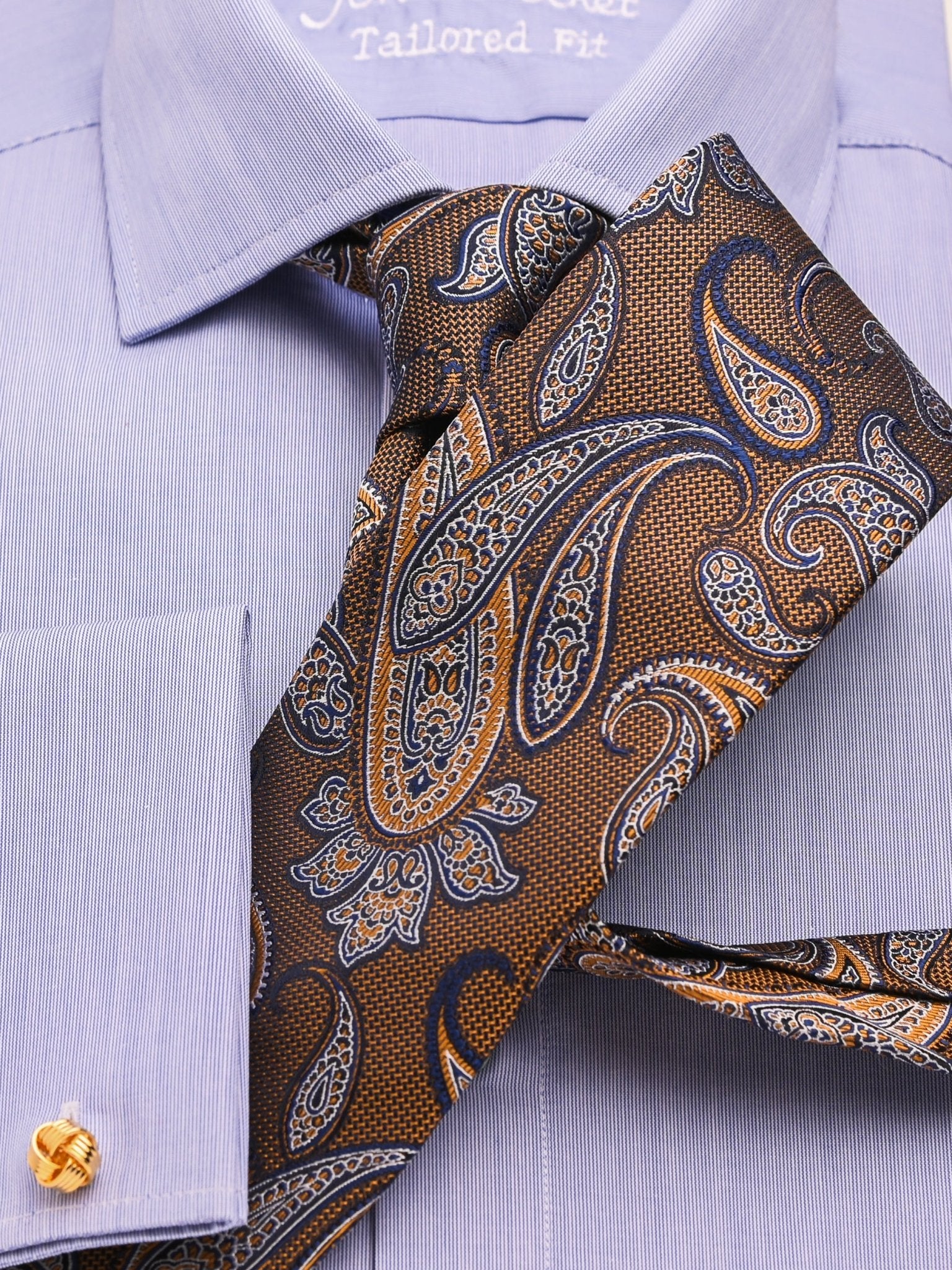 Bow tie with Paisley navy/gold