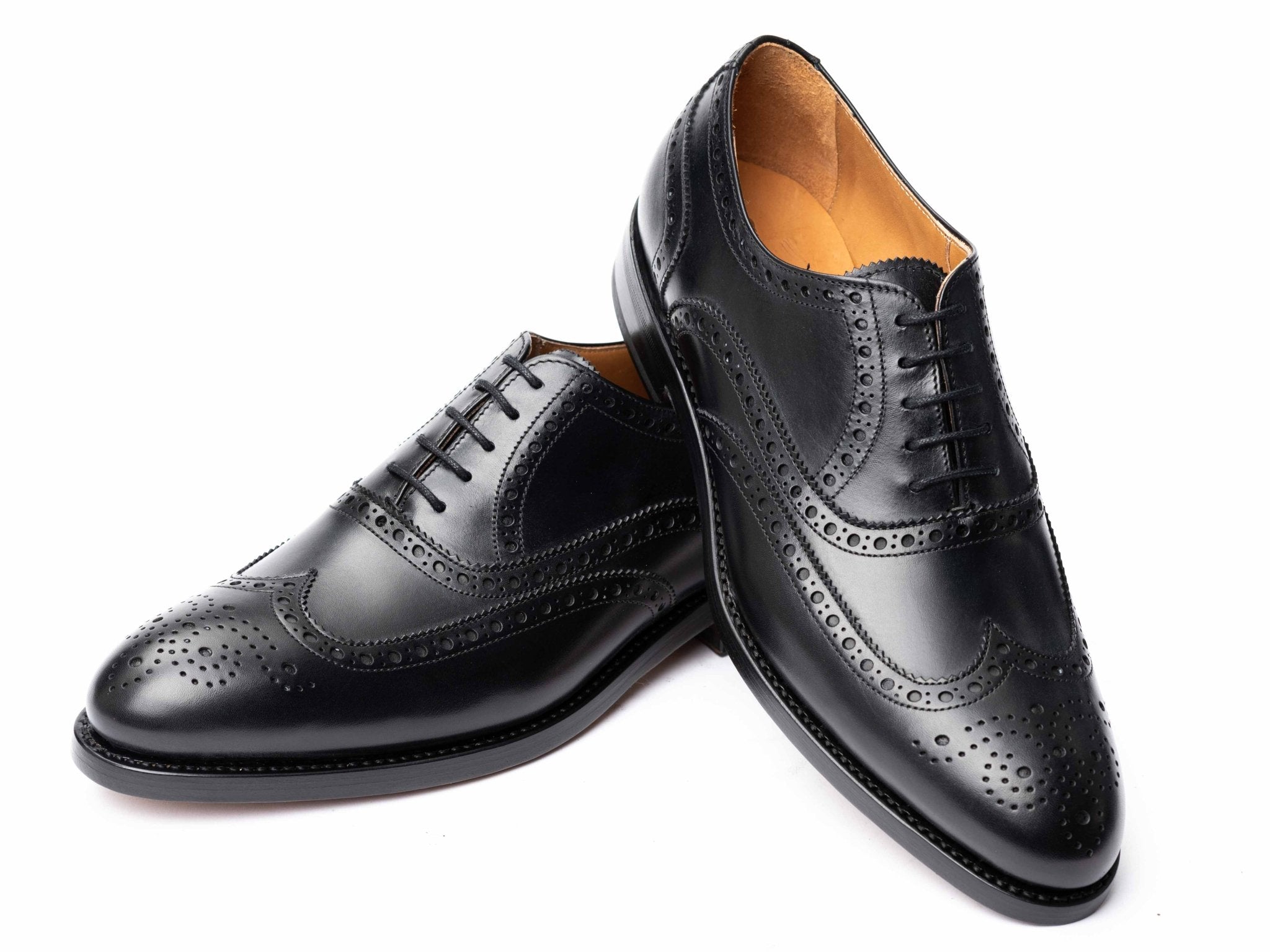 Leather Full Brogue Herrenschuhe Stylish Full Brogue Derby For