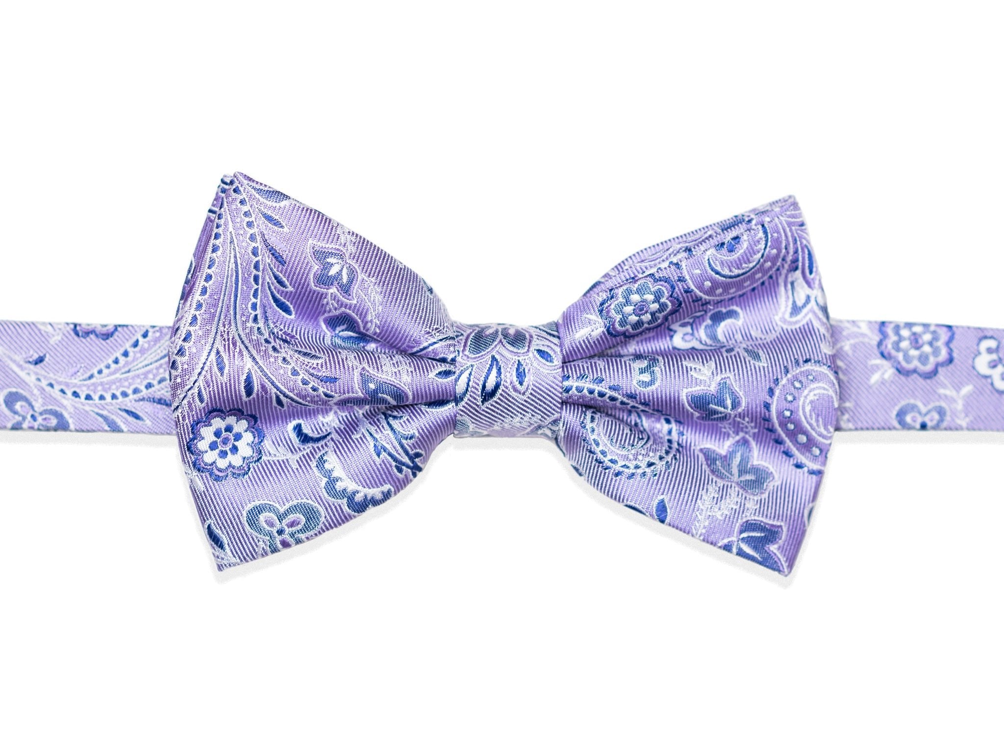 bow-tie with floral pattern in lilac