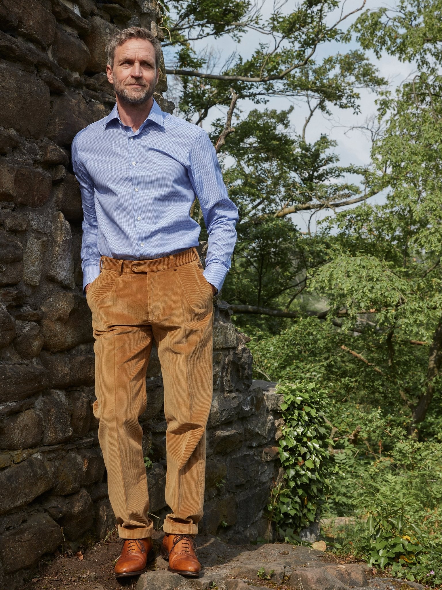 Corduroy trousers Brisbane Moss, Colour: Fawn