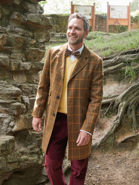 Classical Covert Coat from Lovat tweed Fine British Clothing