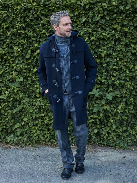 Mens blue duffle coat store