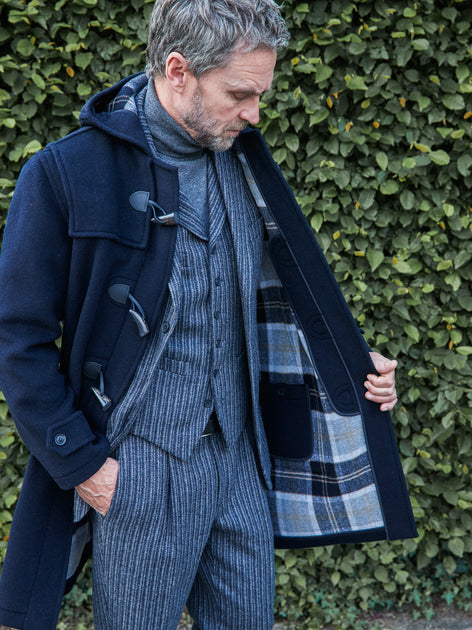Classic Men s Dufflecoat in Navy John Crocket Fine British