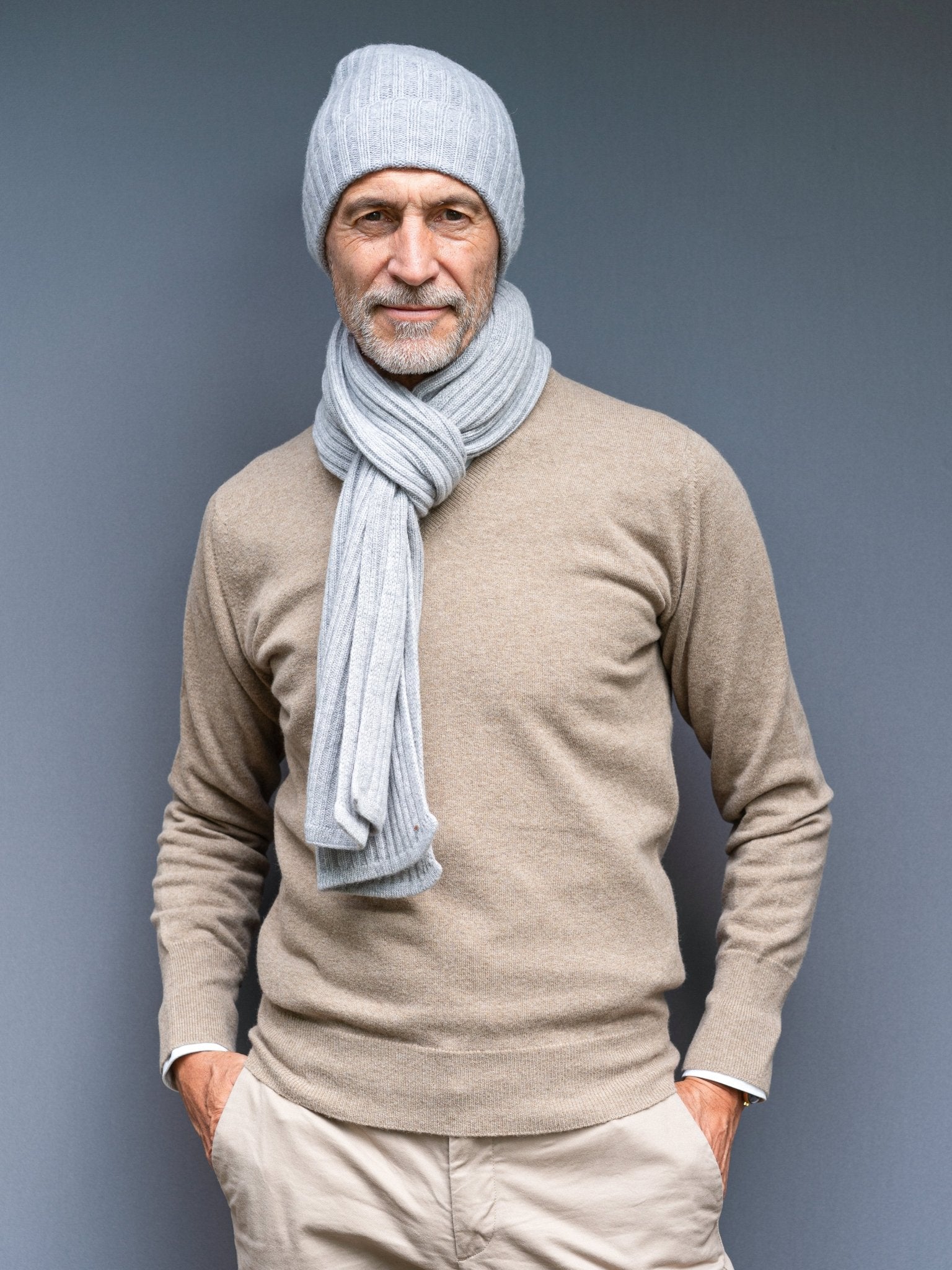 Cashmere Scarf: Flannel