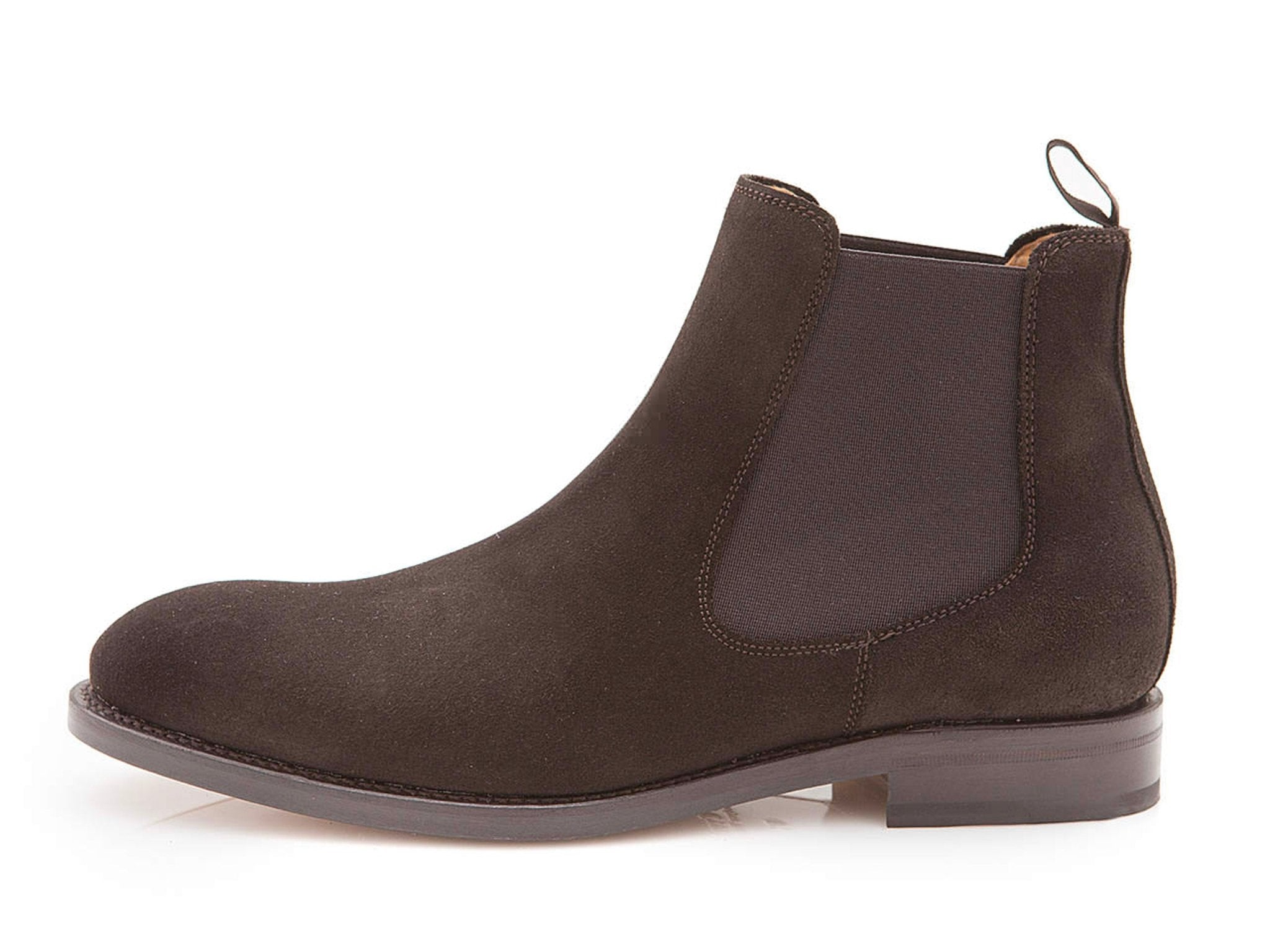 Chelsea Boots with dark brown suede leather