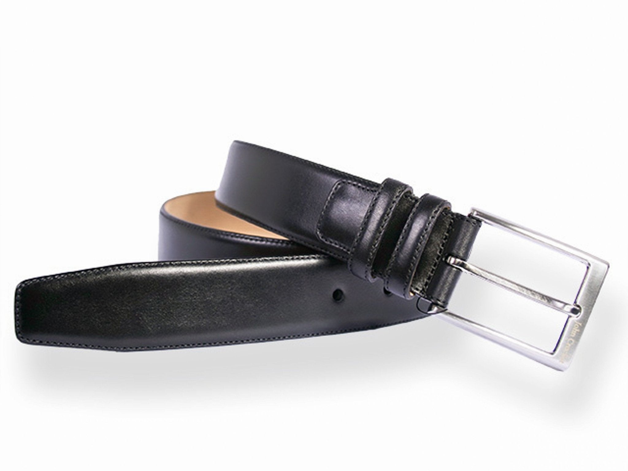 Leather belt black