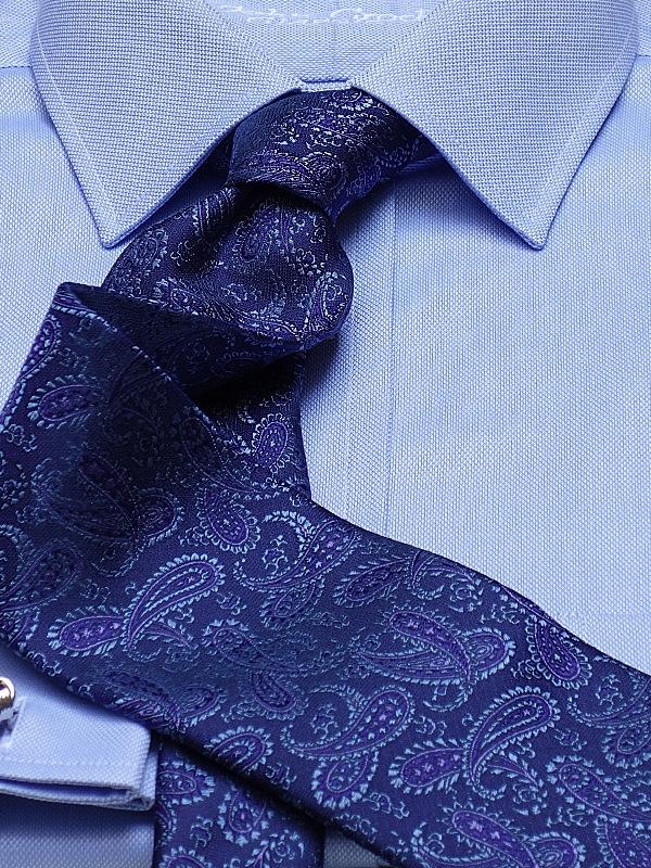 Hemd: Hemd mit Classic Kent Kragen in blau | John Crocket – Fine British Clothing