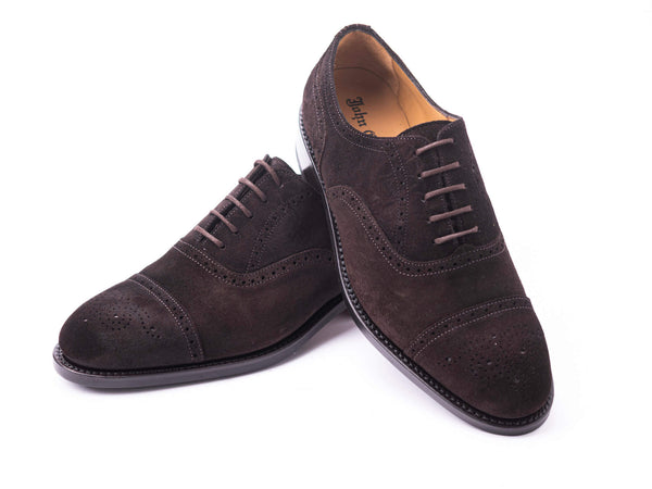 Semi Brogue brown suede