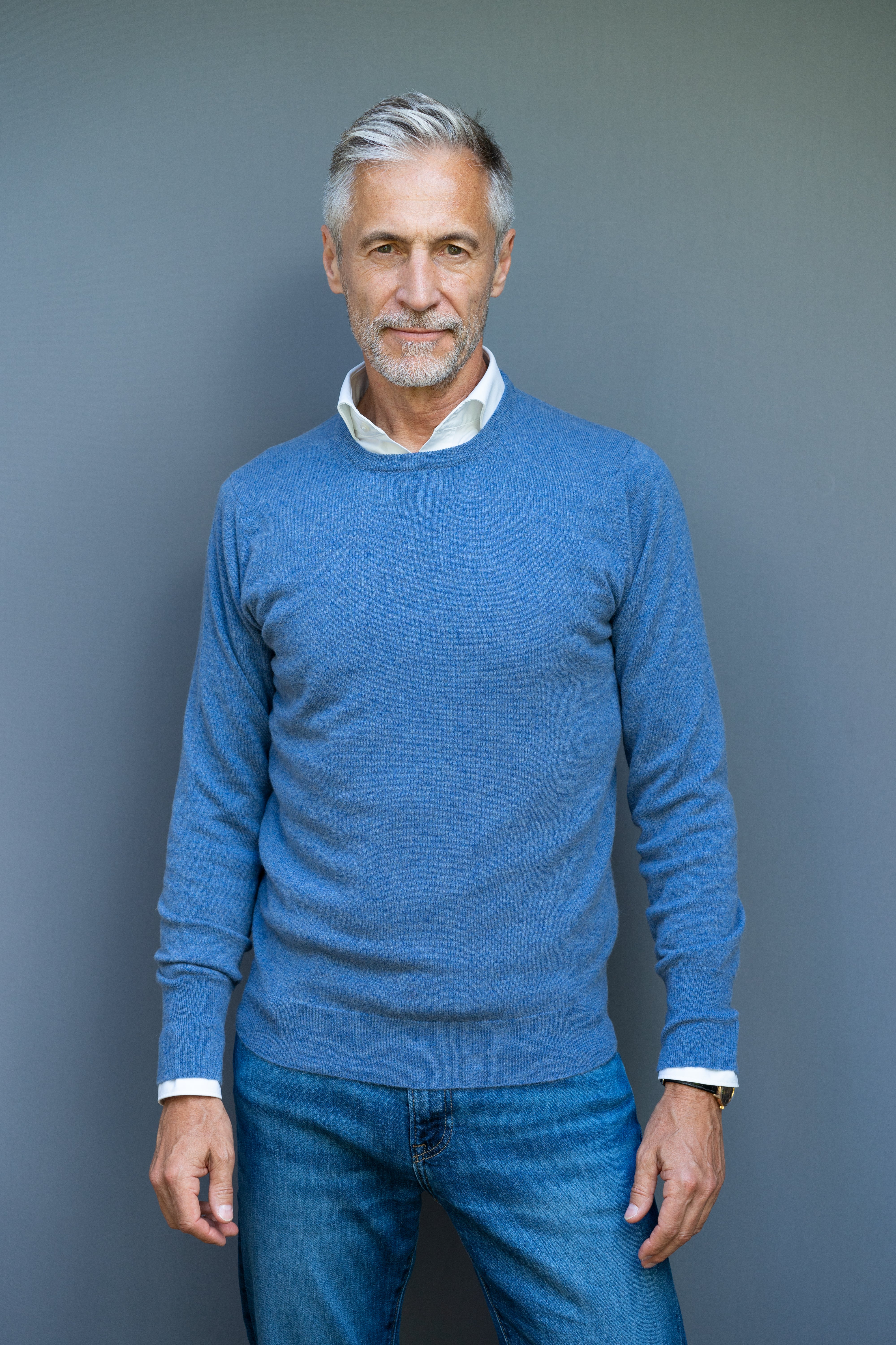 Cashmere Pullover (2-fädig) mit Rundausschnitt