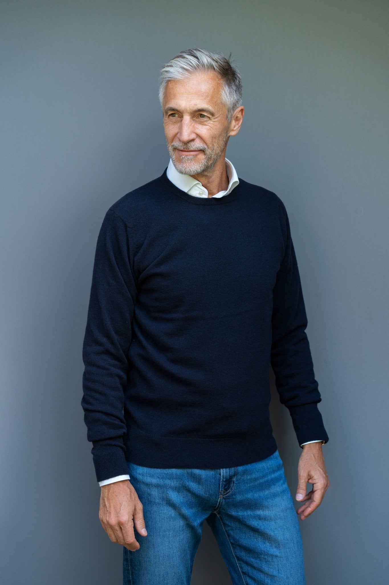Cashmere Pullover (2-fädig) mit Rundausschnitt