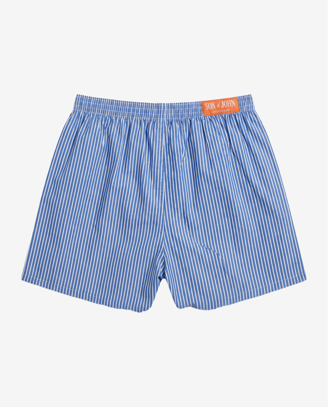 Boxershorts Blue Bengal liggend, achterkant met label | John Crocket