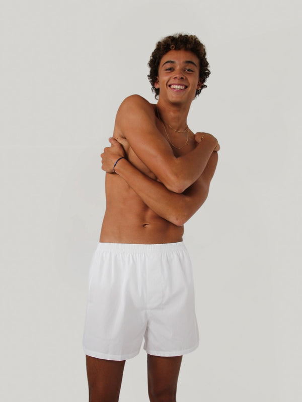 Boxershorts Alpine White Frontalansicht — John Crocket