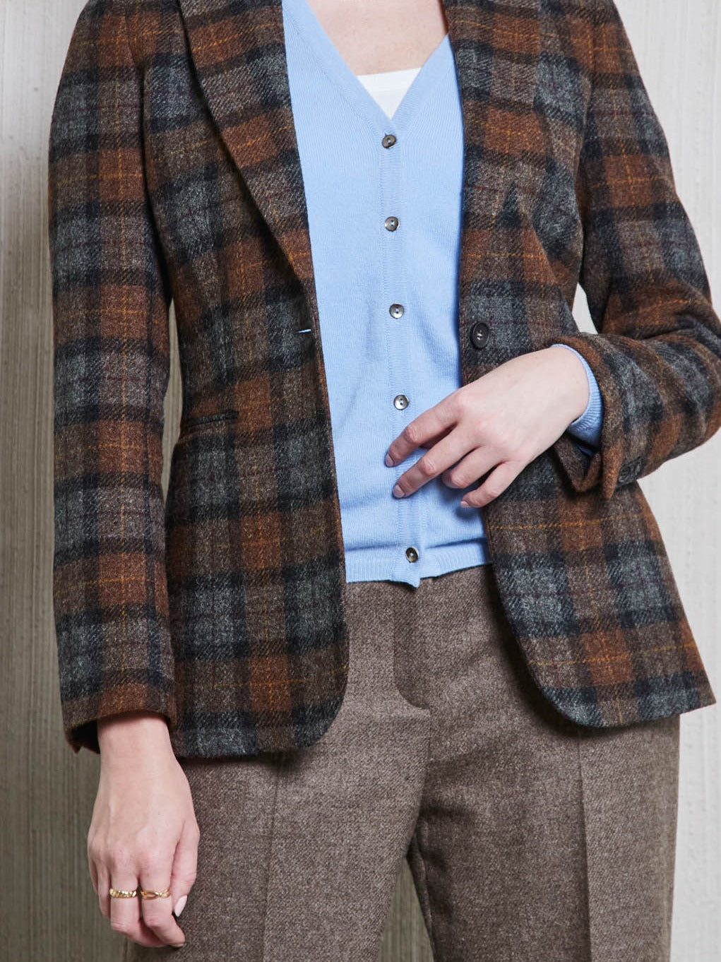 Damen Tweedblazer braun aus Moon Tweed — John Crocket