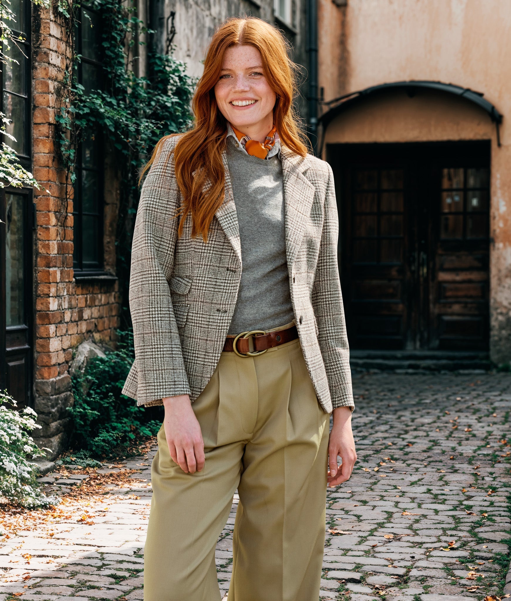 Tweed blazer in lovat tweed