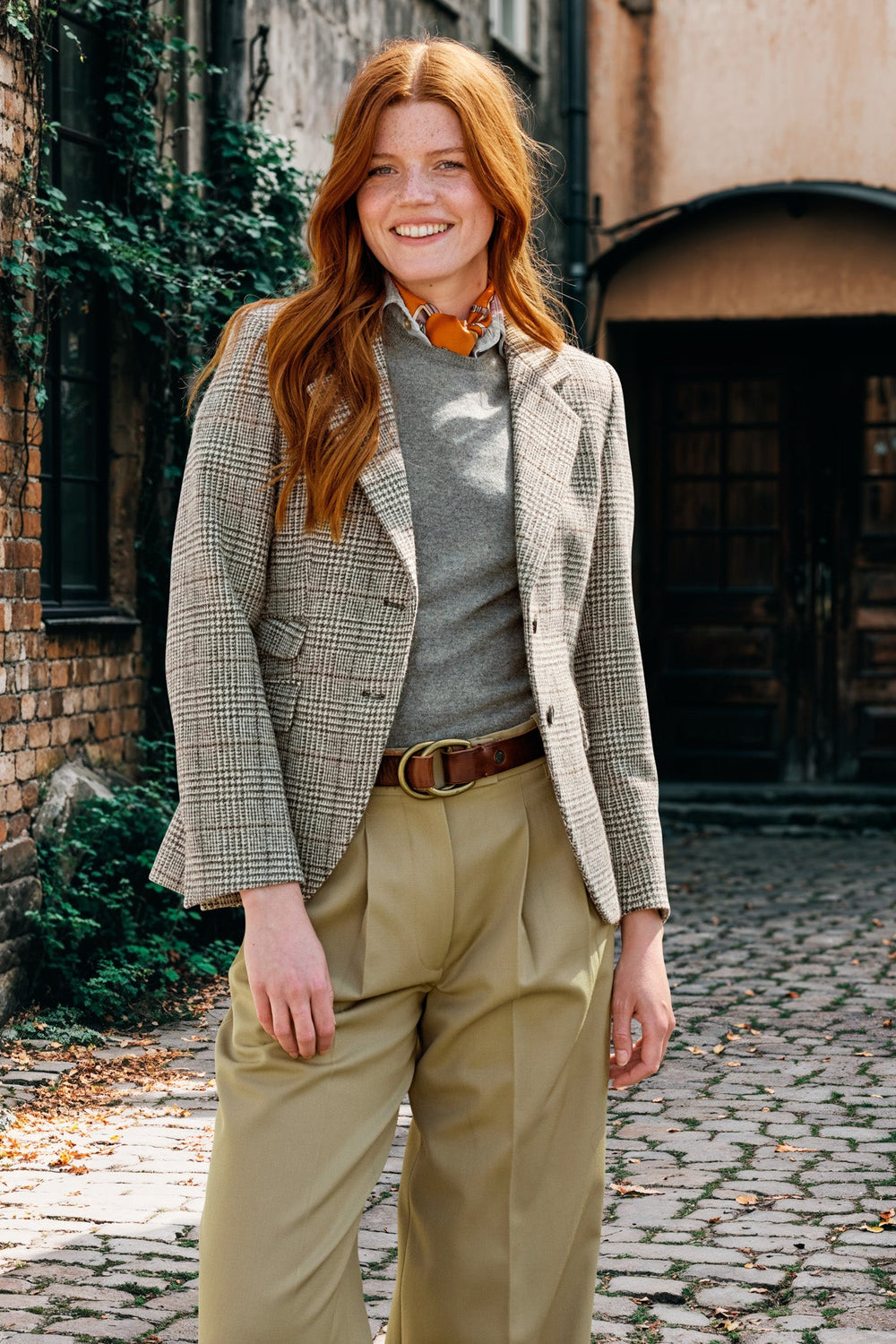 Tweed blazer in lovat tweed