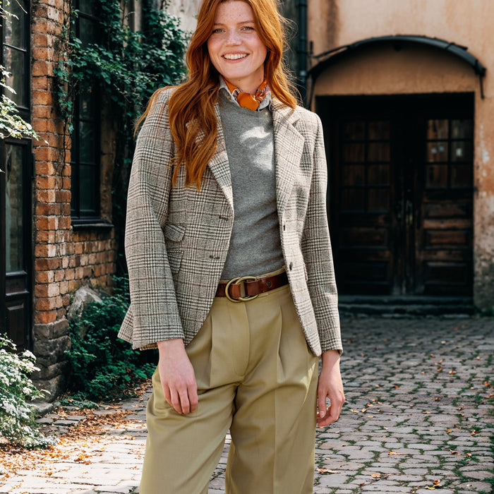 Tweed blazer in lovat tweed