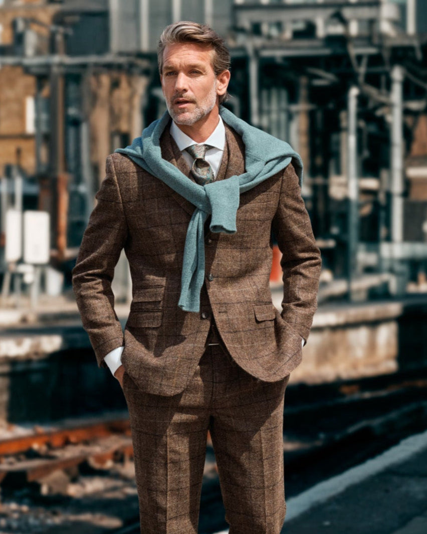 Tweed suit in 3-button Classic from Moon Tweed