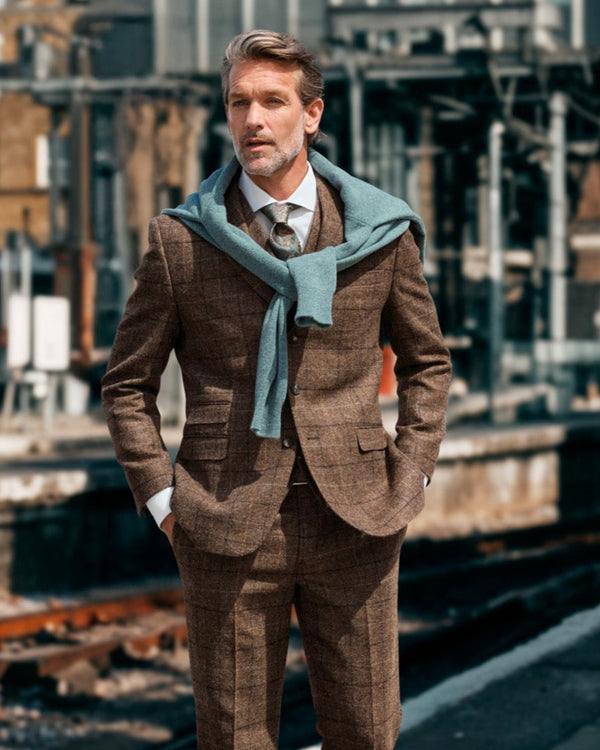 Tweed suit in 3-button Classic from Moon Tweed